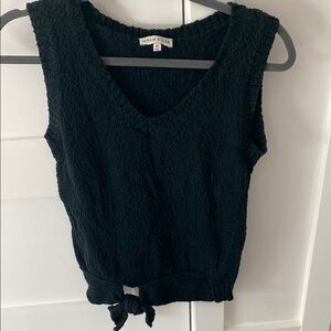 Black Textured Women's Top